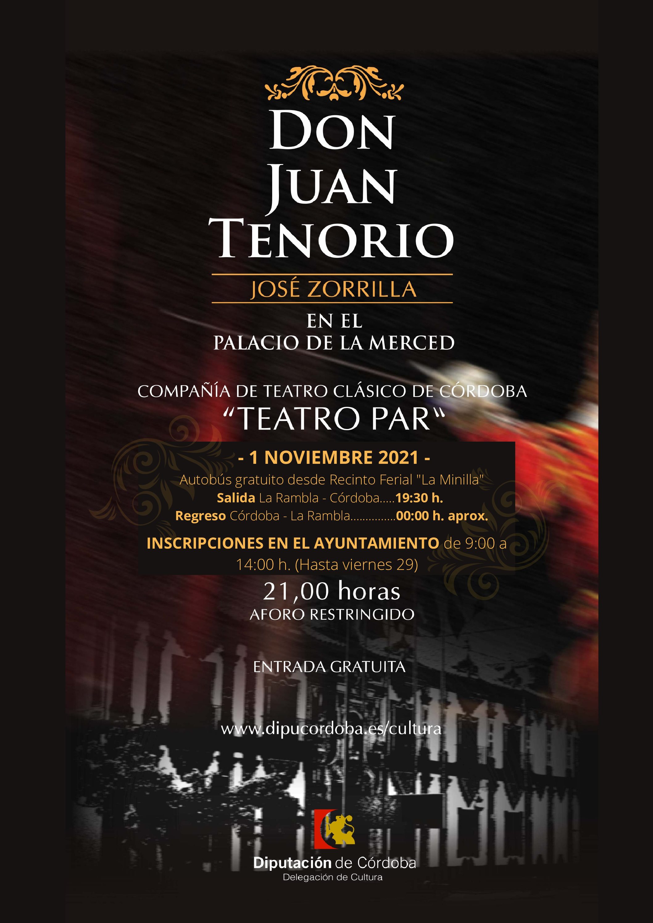 Don Juan Tenorio en el Palacio de la Merced (Córdoba).