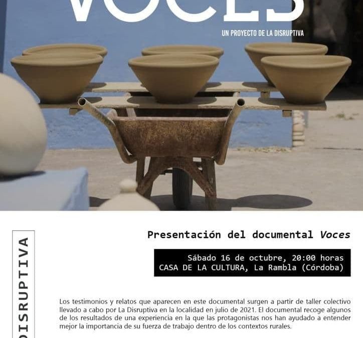Proyección Documental «Voces», Jornadas Mujer Rural 2021.